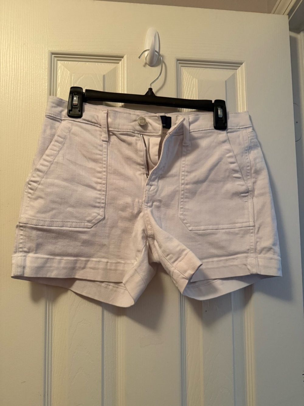 Women's White Gap Utility Shorts